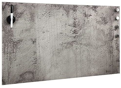 Mokuyary Magnetische Tafel Glas 100 x 60 cm Pinnwand für Zuhause, Küche und Büro