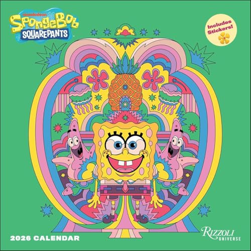 SpongeBob SquarePants 2026 Wall Calendar (Includes Stickers)