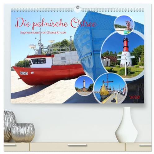 Die polnische Ostsee (hochwertiger Premium Wandkalender 2026 DIN A2 quer), Kunstdruck in Hochglanz: Feiner weißer Sand, Leuchttürme, Seebäder und Fischerdörfer bieten Urlaub pur (CALVENDO Natur)