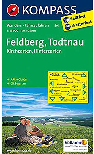 Feldberg - Todtnau - Kirchzarten - Hinterzarten: Wanderkarte mit KOMPASS-Lexikon und Radwegen. GPS-genau. 1:25000 (KOMPASS Wanderkarte, Band 891)
