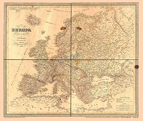 Historische Karte: EUROPAKARTE – Europa 1832 [gerollt]