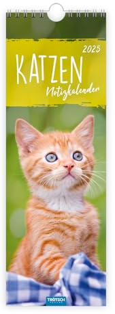 Trötsch Streifenkalender Katzen 2025 Notizkalender: Wandkalender Notizkalender