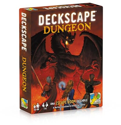 dV Giochi Deckscape Dungeon - Un Escape Room in Reichweite - 1-6 Spieler - 12+ Jahre - Italienische Ausgabe