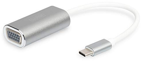 DIGITUS USB Typ-C Grafik Adapter, USB Type-C zu VGA, Full HD 75Hz, 1920x1080 Pixel, Aluminium