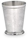 Becher gehämmert H 11,0cm D 8,5cm versilbert