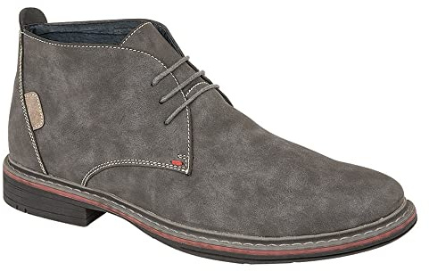 Goor 3 Eye Synthetic Nubuck Men's Fashion Dessert Boots Grey UK 9