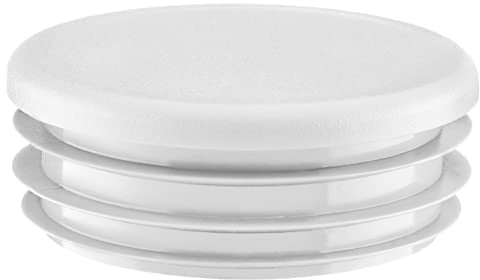 EMFA Lamellenstopfen rund 120mm Weiß 1 Stück Rohrstopfen rund Endkappe Stahlrohr 120mm Kunststoff Stopfen für Rundrohre Rohrverschlussstopfen Kunststoffkappen für Rohre Rohrendkappen 12cm