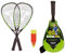 Talbot-Torro Speed-Badminton Set Speed 5500, 2 handliche Alu-Rackets 56,5cm, 6 windstabile Bälle, im trendigen Rucksack, limegrün-schwarz, 490115