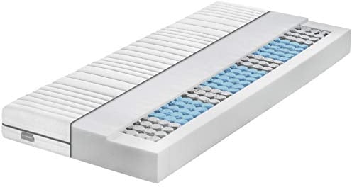 Traumnacht Komfort 7-Zonen 500er Tonnentaschenfederkernmatratze mit Viskose Bezug, Härtegrad 4 (fest) - bis 150 kg, 100x200cm, Öko-Tex zertifiziert, produziert nach deutschem Qualitätsstandard