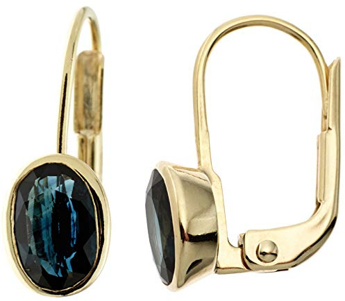 Jobo Damen-Ohrhänger aus 8 Karat 333 Gold mit Edelstein oval