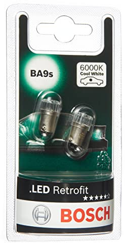Bosch -T4W LED Retrofit lampes auto - 12 V 1 W BA9s - 2 ampoules
