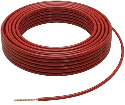 Lumonic 50m FLRY Fahrzeugleitung 2,5mm² Rot | einadrige KFZ Litze | Öl- und Kraftstoffbeständig, flammwidrig | Niedervolt