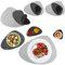 DuneDesign 16er Flusskiesel Tischset - Filz Platzset und Untersetzer für 4 - Abwaschbar Hitzefest