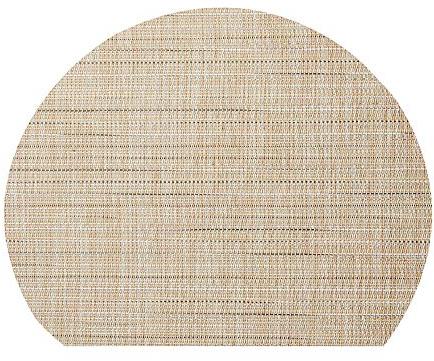 Platzset,Hotelhaus Einrichtung halbrundes Tischset, nordische wasserdichte Isolierkissen Tischmatte 8 Stück-beige
