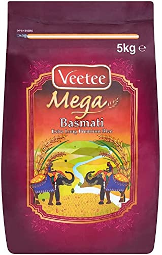 Veetee - Mega Basmati Extra Long Grain Basmati Rice - 5kg