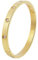 SEFILKO Luxuriöser vergoldeter Edelstahl mit CZ-Stein im einfachen Stil Liebes-Armband-Armband für Damen Herren (Gold FullCZ Size 16)