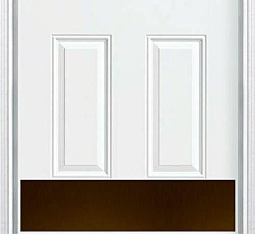 Deck the Door Decor | Door Kick Plate - Anodized Aluminum - Satin Oil Rubbed Bronze Finish - Magnetic Mount for Steel Doors - 6x 30