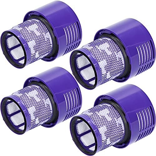 McFilter | 4 filtres adaptés pour Dyson V10 SV12 Filtre HEPA 969082-01, lavables, pour série Dyson Cyclone V10 Absolute Extra, Animal, Total Clean, Motorhead, Parquet, Nickel
