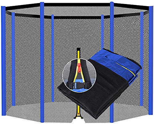 NBVNBV Trampolin Netz Ø 153cm 183cm 244cm 305cm 366cm 430cm 488cm | Sicherheitsnetz Ersatznetz für 6/8/12 Stangen Reißfest Outdoor Trampolinschutz Ersatzteile