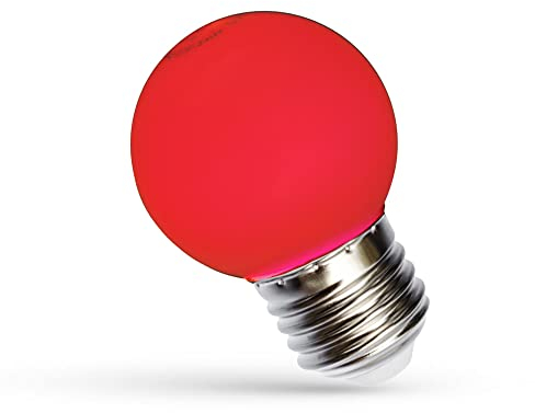 NCC-Licht LED Leuchtmittel Tropfenform Kugel G45 1W E27 Rot 270°