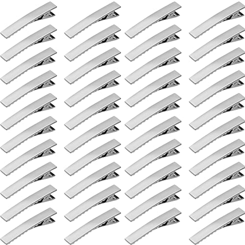 iYinJuan 60 pezzi Anatra Bill Clips in Metallo, Clip Alligator Curl Clip, Antiscivolo Fai Da Te Molletta per Capelli, Argento Forcine per Capelli Estensioni per Parrucchiere Salone, Donne e Ragazze
