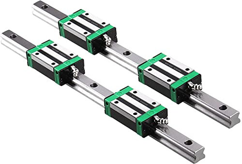 ONLISUM HGR15 600mm 2 Stück Linearschiene mit 4 Stück HGH15CA Lagerkissen Blöcke 15mm für DIY 3D Drucker und CNC-Maschine Fräsmaschinen