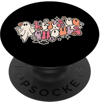 Halloween Hippie Ghosts and Flowers, Let's Go Ghouls PopSockets mit austauschbarem PopGrip