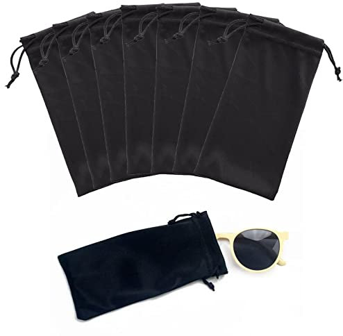Astuccio Sacchetto per Occhiali, Sacchetti per Occhiali, Custodia per Occhiali in Microfibra, Astuccio per Occhiali da Sole, Porta Occhiali con Chiusura a Coulisse per Protezione Occhiali, 7 Pack