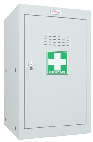 Phoenix MC0644GGK Size 3 Light Grey Medical Cube Locker with Key Lock