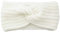 Haarbinder mit Haarreifen Winter Women Cable wärmer weiches Ohr Stretch Headband Stirnband Wolle (White, One Size)