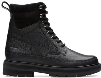 Clarks Praguestyle K. Mid Calf Boot, Black Leather, 13 UK Child