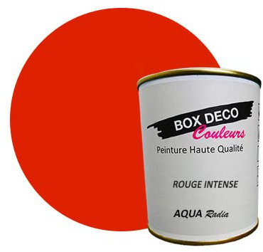 Peinture radiateur à base de laque acrylique aspect velours-satin Aqua Radia - 750 ml / 7.5m², Rouge intense