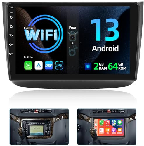 Radio Android 2+64 para Mercedes Benz Viano 2004-2011 y Vito 2010-2015 con Carplay y Android Auto, Radio táctil de 10.1 Pulgadas, GPS/WiFi + cámara de visión Trasera AHD