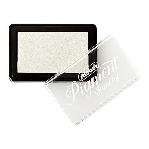 stieber® Stempelkissen Maxi Tupfkissen Gehäuse ca. 92x61 mm, Fasermaß ca. 75x43 mm *Bitte Farbe/Ausführung wählen!* Pigmentschaum (Pigment Candy White)