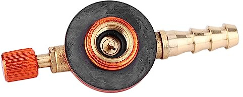 Adaptateur De Recharge De Gaz De Camping, Adaptateur De Bouteille De Gaz en Laiton pour Réchaud De Camping Extérieur Diamètre Intérieur 10 Mm Sortie Intérieure 4 Mm Sortie Extérieure 9 Mm(Rouge)