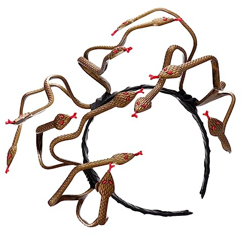 Toyvian Kostüm-kopfschmuck Schlangen-haarband Reptilien-stirnband Leuchtstab Rose Medusa Halloween-haarband Schlangenhaar-accessoire Halloween-dekoration Haarschmuck Kleidung Damen Plastik