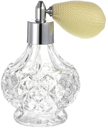 sourcing map Botella de spray vintage de 100 ml (3.4 onzas) pulverizador para cóctel clásico pulverizador con bombilla de aire botella de perfume recargable
