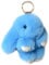 Xsclpomddy Adorable porte-clés lapin en peluche - Porte-clés pompon - Pendentif de sac à main - Clé de voiture, bleu clair, 15cm