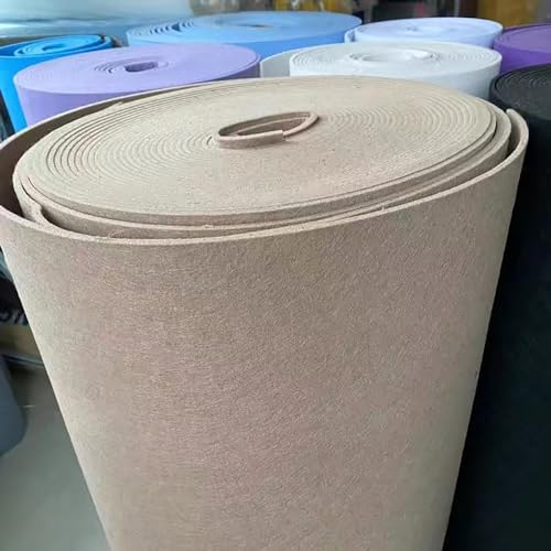 JINDAOSH Filz Filzstoff Meterware 5mm Dick Für Handmarke Nähen Patchwork Handwerk Projekte DIY Weihnachts Dekorationen 100 cm Breit Meterware Verkauft 17 Farben (Color:Khaki)