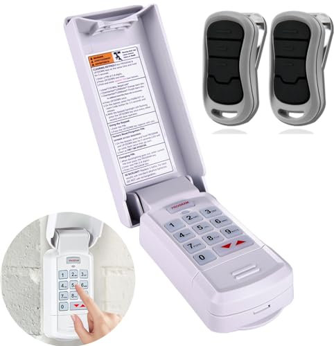 GK-R - Tastiera apriporta del garage e 2 telecomandi G3T-R a 3 pulsanti, adatta per tecnologia Genie Intellicode e apriporta aereo, 315/390 MHz, tastiera sostitutiva GK-BX OKP-BX, telecomando di