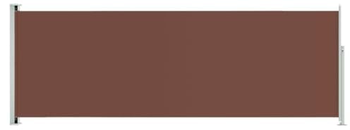 vidaXL Seitenmarkise Ausziehbar Sonnenschutz Sichtschutz Windschutz Seitenwandmarkise Seitenrollo Markise Balkon Garten Terrasse 220x600cm Braun