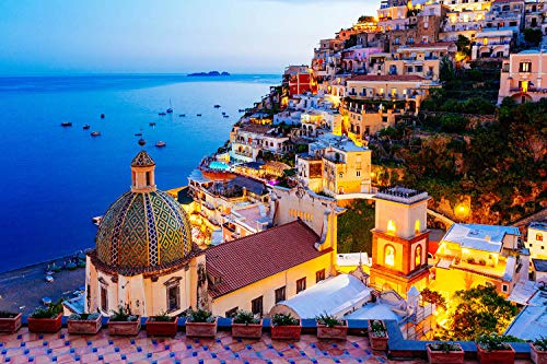 1000 Teile Puzzle Erwachsene, Impossible Geschicklichkeitsspiel für Die Ganze Familie - Fantasy Positano Signature Twilight-Rätsel, Farbenfrohes Legespiel, Home Dekoration
