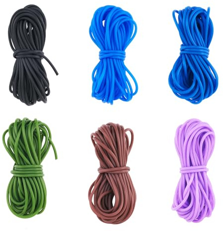 Bestewelry Gummikordel für Hohlrohr, 2 mm, Gummi-Stichhalter, Stricken, Friseurschnur, mit Gummi umwickelt, Memory-Draht zum Stricken, Basteln, Schmuckherstellung, 30 m, RCOR-TA0001-06-Bestewelry