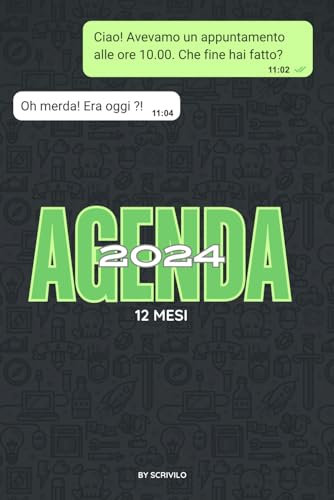 Agenda 2024 | 12 Mesi | Planner Mensile e Settimanale | 15,24cm x 22,86cm (A5) | Gennaio 2024 - Dicembre 2024 | Planner ed Obiettivi