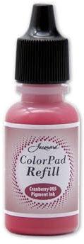 Jacquard ColorPad .5 oz Stamp Pad Pigment Ink Refill - Cranberry - Archival - Archival - Acid Free - Excellent for Blending and Embossing - Made in USA