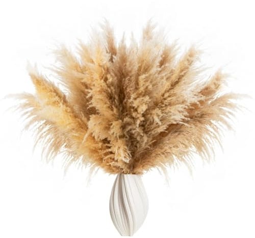 Pampasgras Groß 15 Stück Pampasgras XXL 100cm Natürliche & Flauschige Trockenblumen, Herbst Boho Deko,Für Hotel Dekoration, Hochzeit Dekoration, Wohnzimmer Schlafzimmer Dekoration, Herbst Dekoration