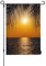 HGOD DESIGNS Strand Meer Garten Flagge Doppelseitig Sonnenuntergang Tropischer Ozean Palme Sommer Orange Himmel Landschaft Rasen Banner für Innen Außen Innenhof Dekoration 30,5 x 45,7 cm