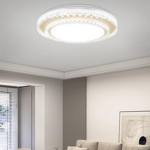 VIPMOON 36W 3240LM Modern Flush Ceiling Lights for Bedroom, Energy-Saving LED Ceiling Light with Strong Light Transmission, Ultra-Thin Flush Mount Lamp for Home Lighting