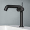 EMKE Wasserhahn Bad Schwarz Matt, 222 x 200 x 76 mm, Messing, Keramikkartusche, Badarmatur, Wasserhahn mit Luftsprudler, Waschtischarmatur, Mischbatterie Waschbecken-Armatur einfache Installation