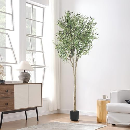 Oc'leaf Olivier Artificiel - 210cm Plante Artificielle, Grand Olivier, Décoration d'olivier pour la Maison, Salon, Chambre, Bureau, Jardin